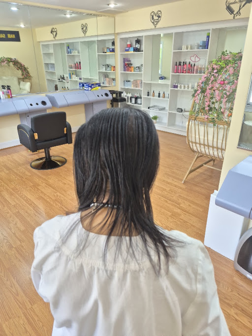 Warm honey brown balayage tones
